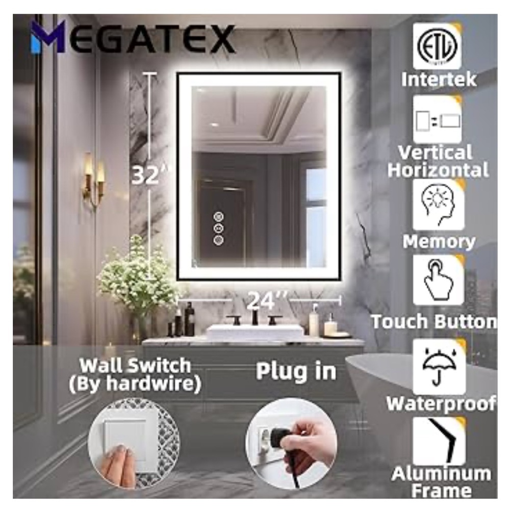 Light up mirror